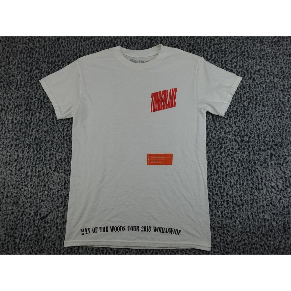 Timberlake T-Shirt Mens Small‎ White Heron Preston Man of the Woods Tour 2018